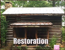 Historic Log Cabin Restoration  Midland, Georgia